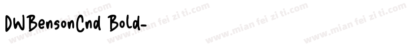 DWBensonCnd Bold字体转换